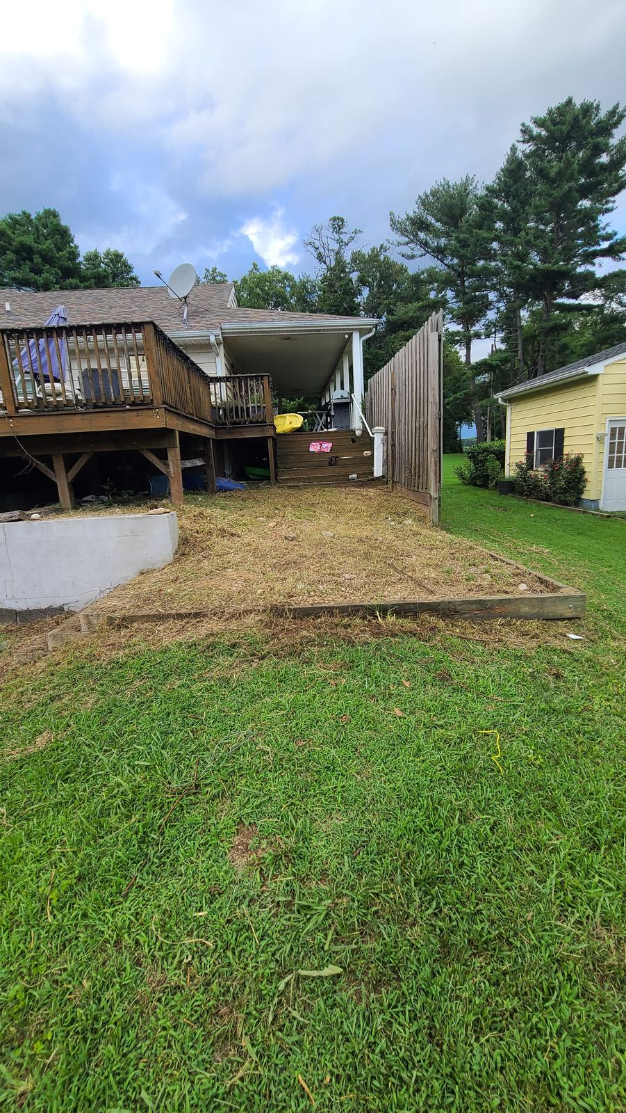Cleared yard area